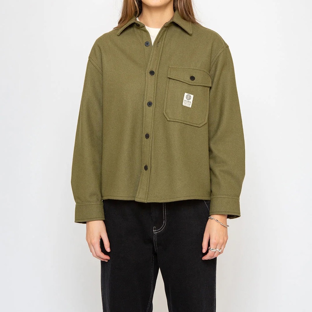 Deus Ex Machina CPO Wool Shirt Olive Drab